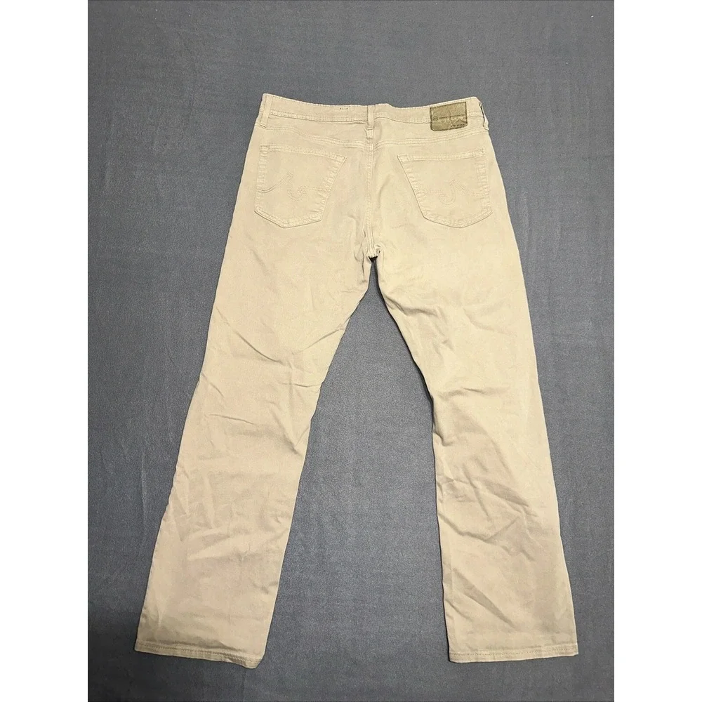 Adriano Goldschmied Pants Mens 36x34 Tan The Protege Chino Straight Leg AG